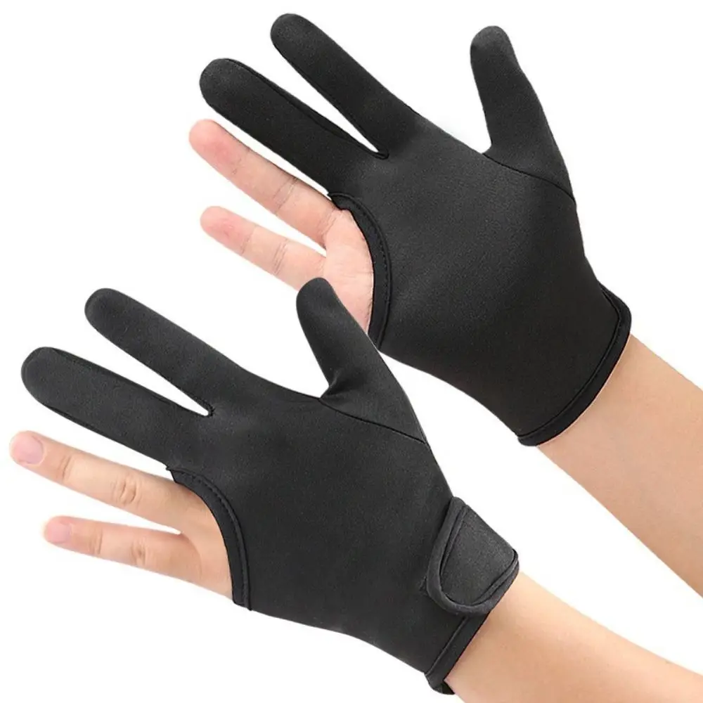 3 Finger Heat Resistant Gloves Reusable Professional Heatproof Protective Mittens Black Anti-scalding Barber Hair Styling Tools