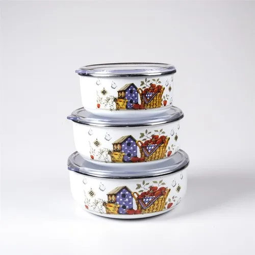 急増エナメル収納容器14-16-18 cm