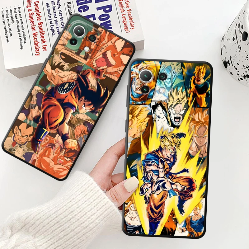 Dragon Ball Goku Art Black Soft Phone Cover Case for Xiaomi Mi 10T 11T 12T Pro 12X 13 14 15 Pro 11 12 13 Lite
