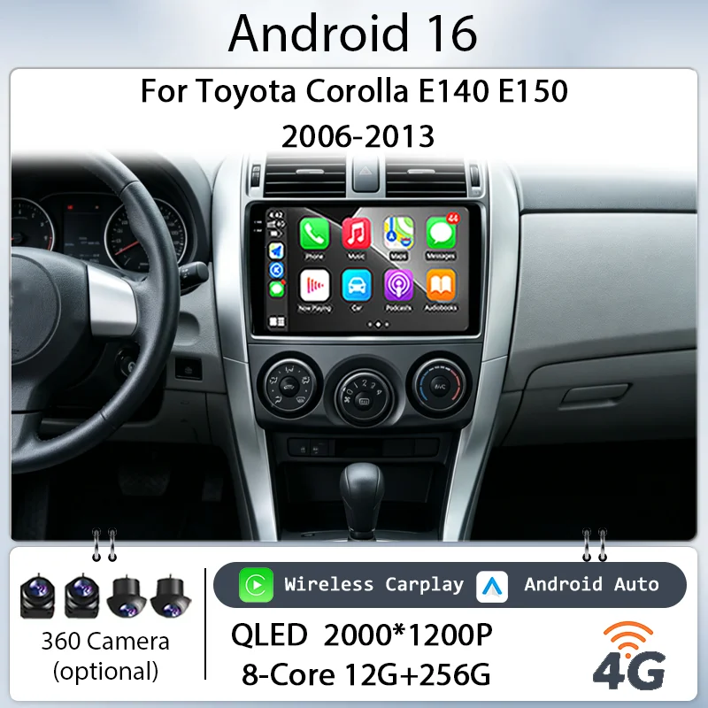 IPS HD Touch Screen Multimedia Player Wireless CarPlay GPS WiFi 9