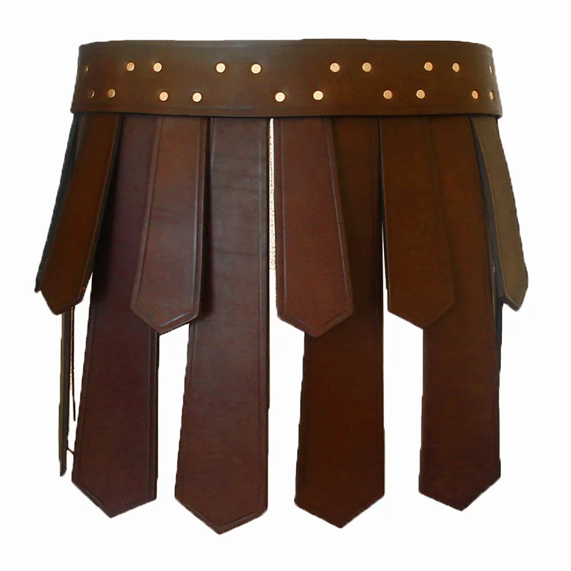 Oude Romeinse Legioen Gladiator Strijd Riem Rok Mannen Vrouwen Steampunk Pu Lederen Harnas Middeleeuwse Griekse Larp Cosplay Kostuum Kwastje