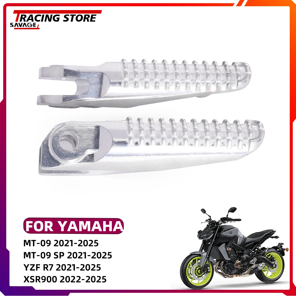 

2025 MT09 YZF R7 Front Footpegs Foot Pegs Pedal Adapters For Yamaha MT-09 /SP YZFR7 XSR900 Motorcycle Footrest MT 09 Accessories
