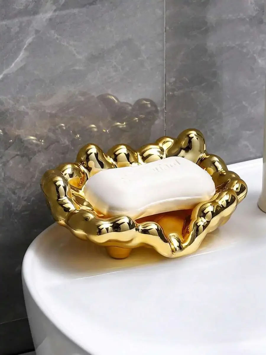 

1pc Punch-Free Cloud Design Soap Dish Home Bathroom Fall Decor Back To School Decor