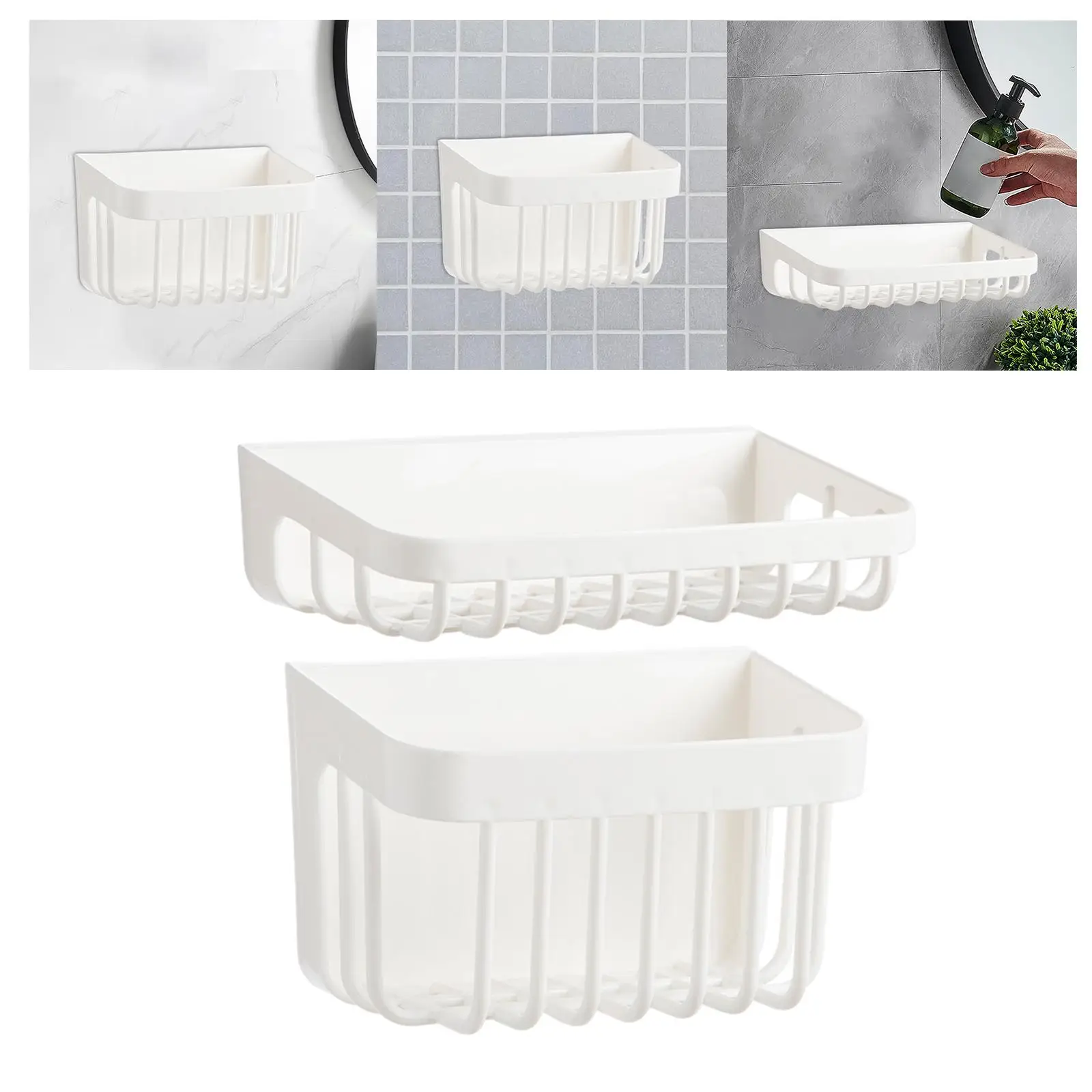 

Shower Organizer Durable Sink Organizer Rack Multipurpose Free Punching Drain