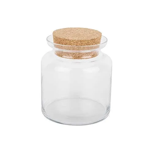 Tantitoni Cork Stoppered Glass Kıtchen Jar 1085 ml