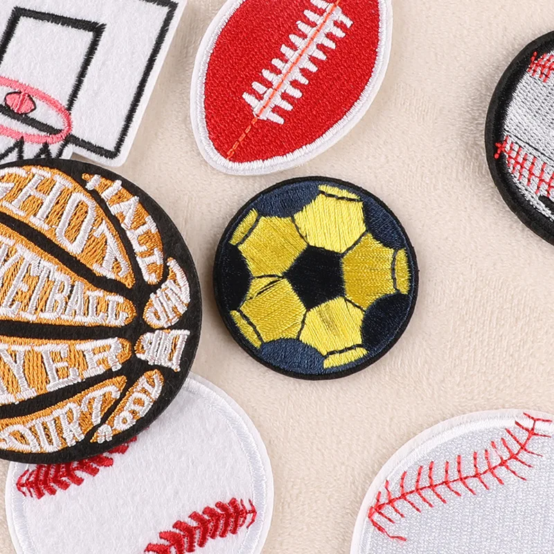 Sports Basketball Embroidery Patch,Baseball Soccer Football Patches Iron On/Sew On - Appliques Patch for Clothes DIY Patches.