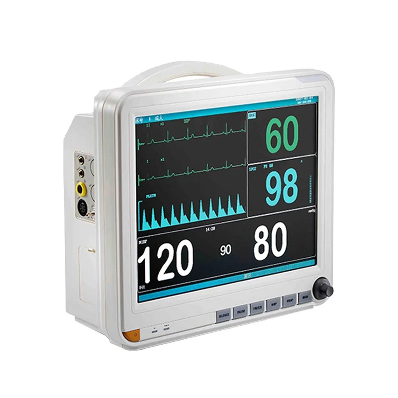 

Medical Device Multi Parameter 6 parameters 12 inch patient EcG, SpO2, NIBP, RESP, TEMP, PR and HR