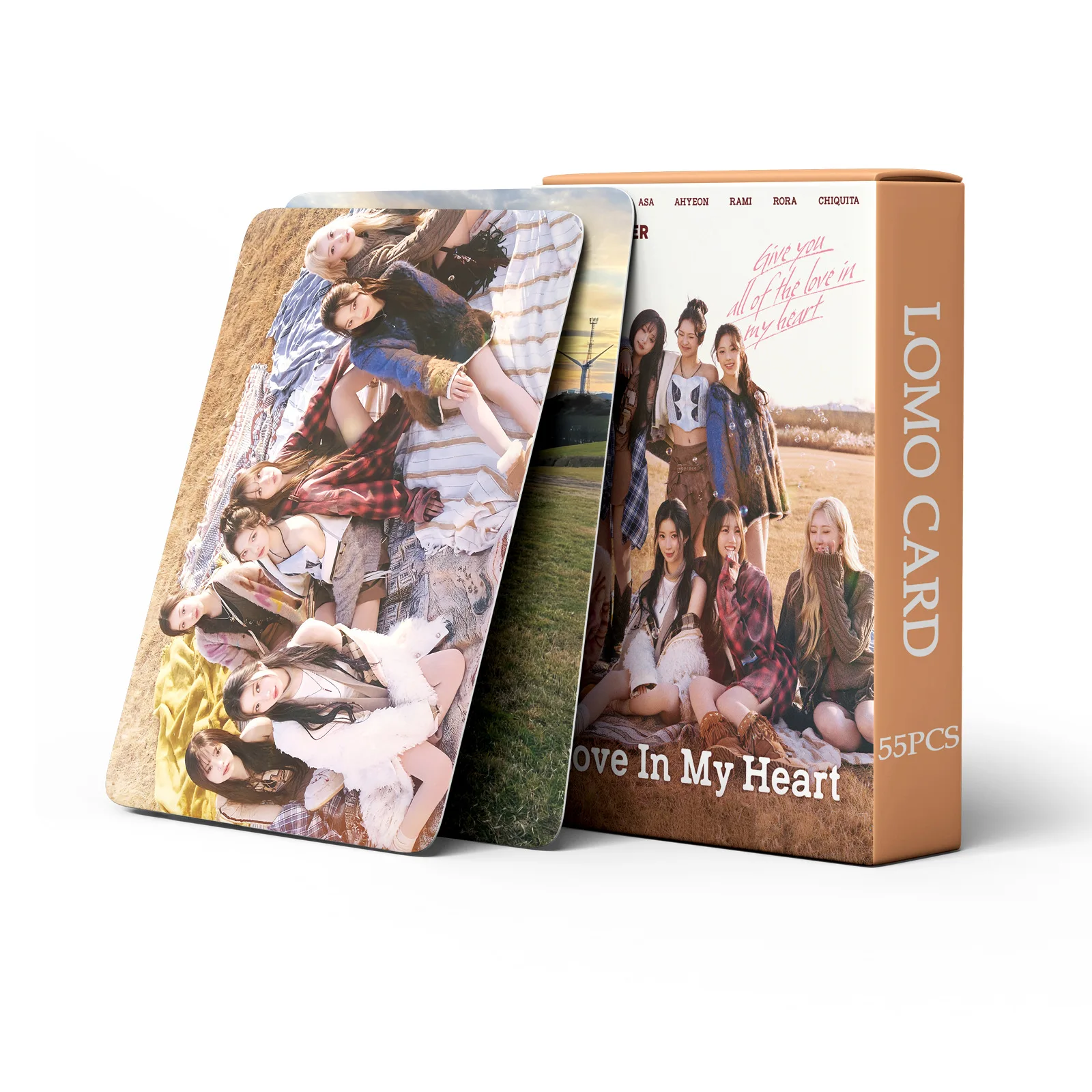 

55 pcs in stock BABYMONSTER Love In My Heart AHYEON Fan Collection Card Photo card postcard lomo card