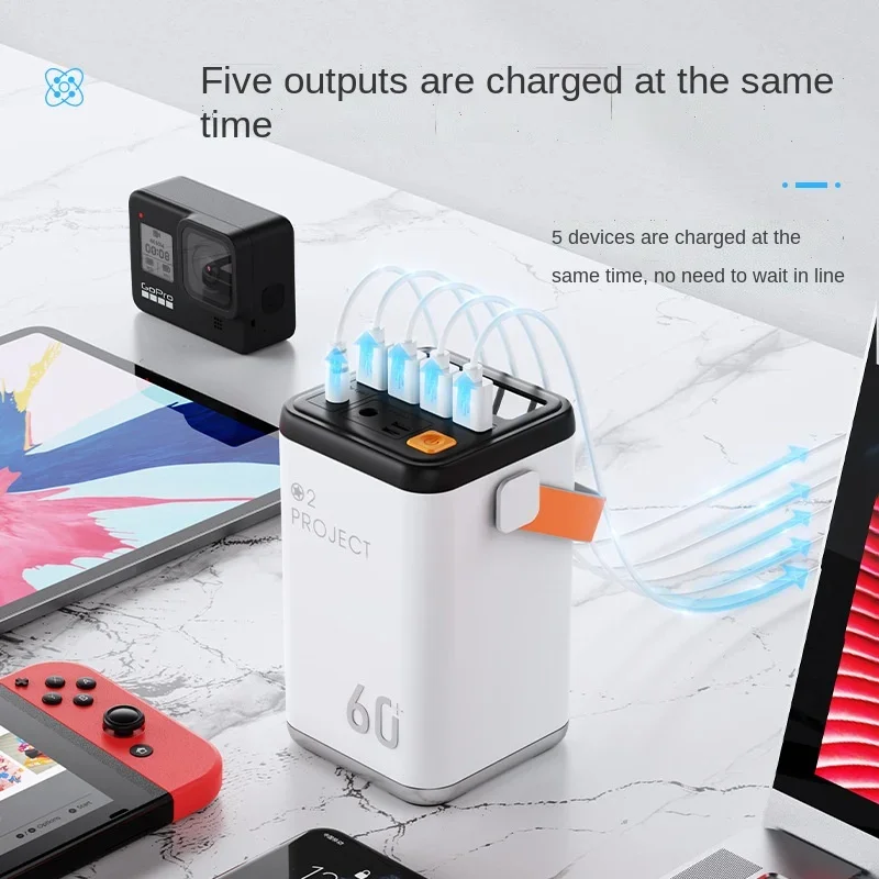 New 60000mAh 66W Large-capacity Power Outdoor Mobile Power Bank Two-way Fast Charging 36W Energy Storage Mobile Power Bank