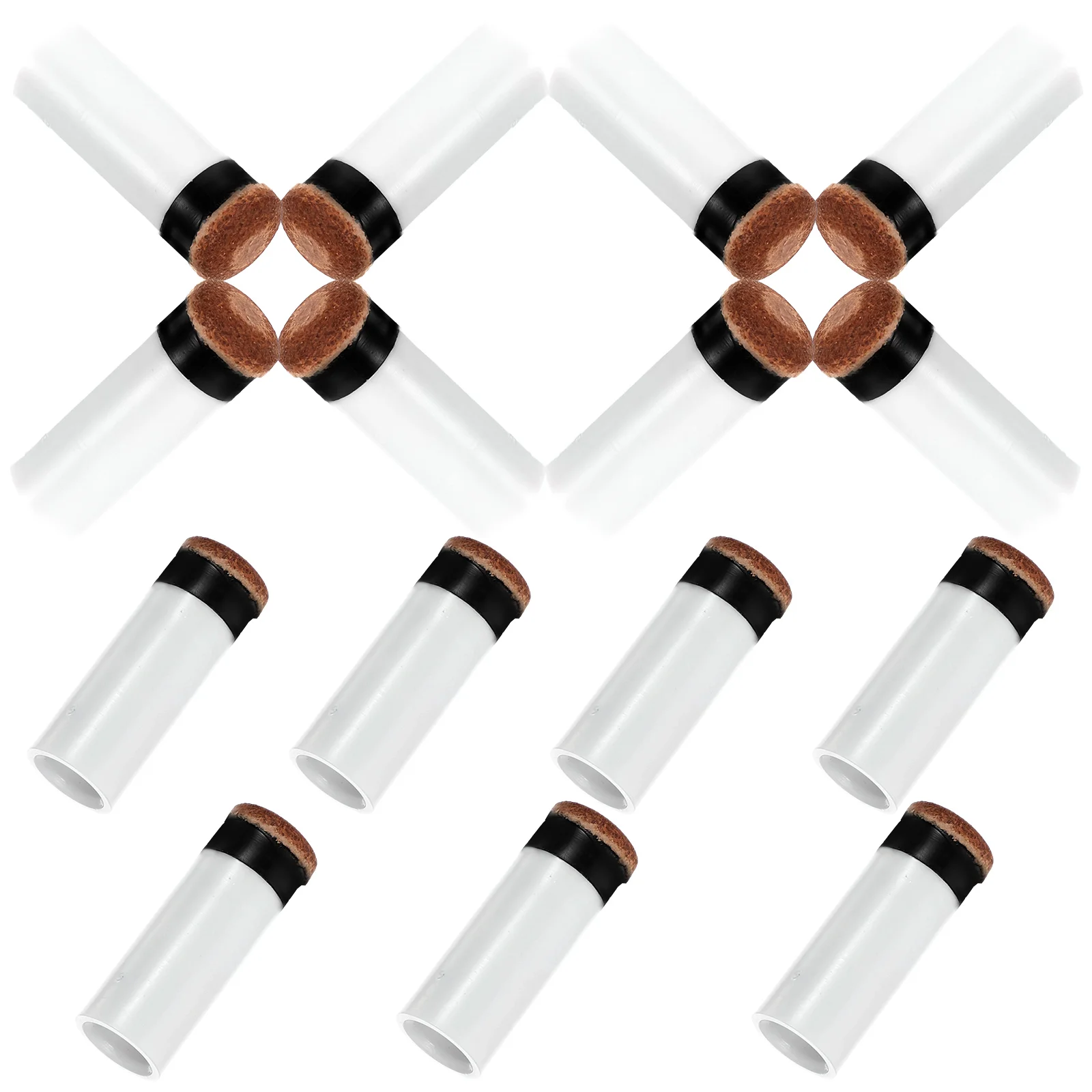 

15pcs Billiard Cue Tips Replacement Kit 12mm Pool Stick Ferrule Plastic Metal Long Lasting Portable Storage