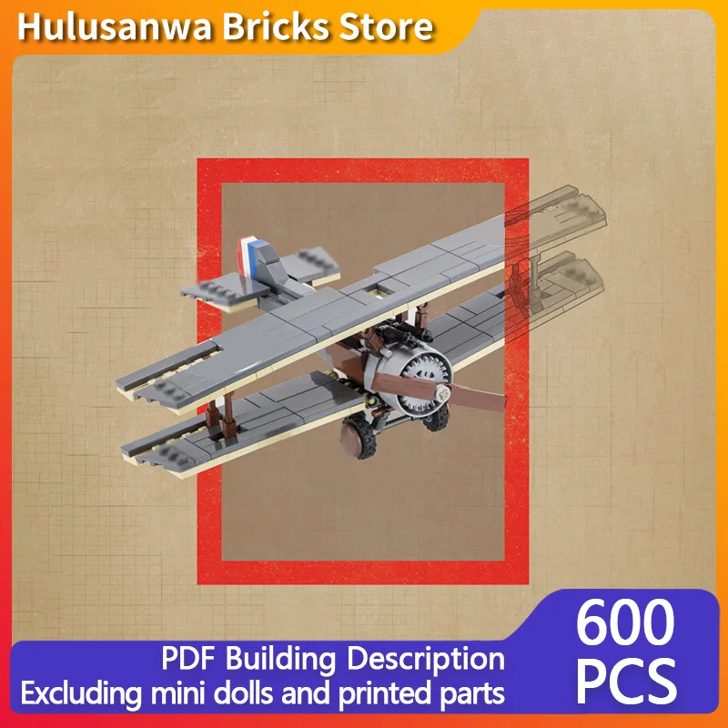 

Military Biplane Fighter Jets Model MOC Building Bricks War Equipment Modular Technology Gift Holiday Assemble Children Toy Suit