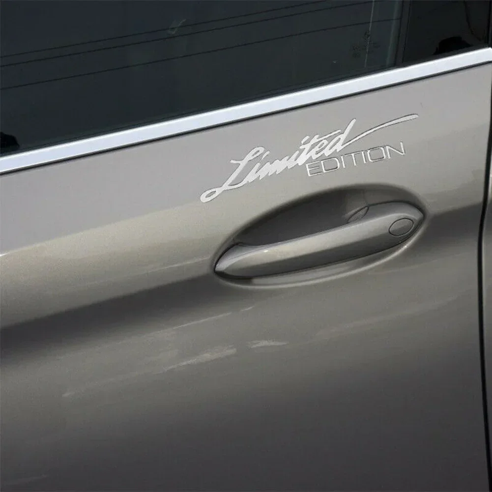 2* Universal  Car Stickers Silver Limited Edition Logo Badge Badge Metal Sticker Decal Car Accessories