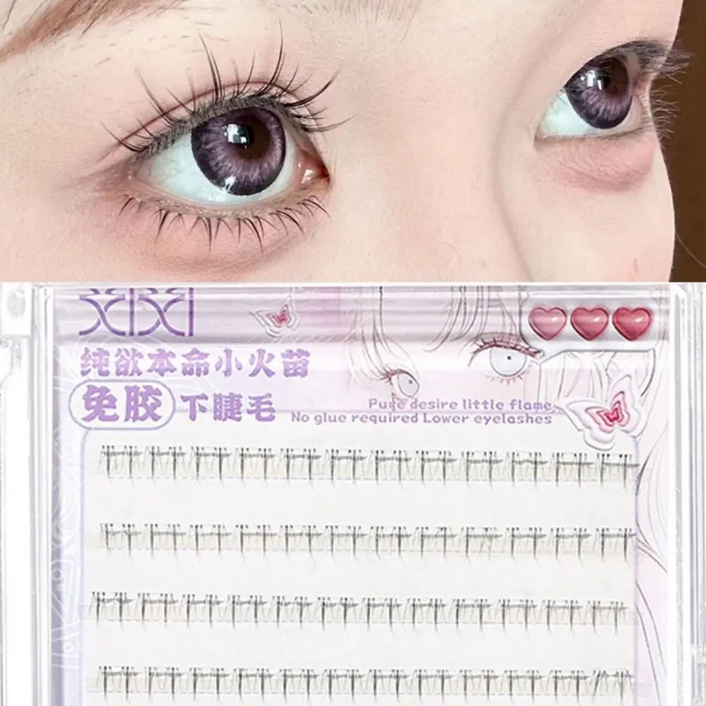 

Segmented Glue-Free Lower Eyelash Soft DIY Self-adhesive False Eyelashes Lashes Extension 120Clusters Eyelashes Bundles Women