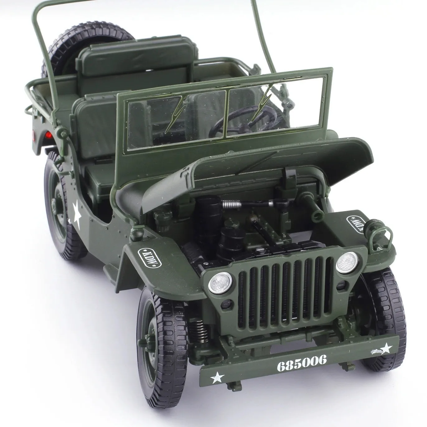 1/18 diecast carro brinquedo táticas militares liga modelo de carro capô aberto painéis para revelar motor com dispositivo suspensão crianças presente