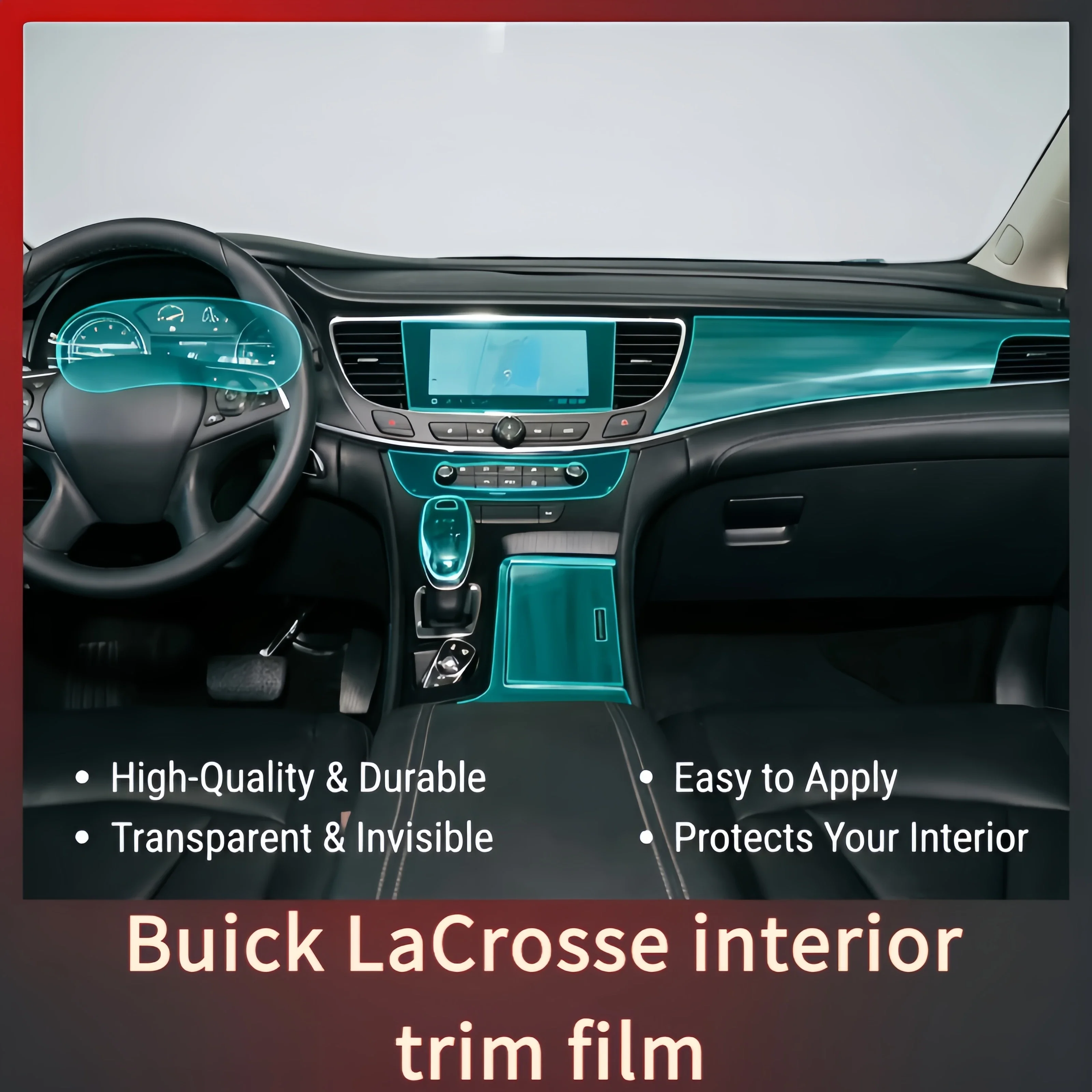 For 2021 Buick LaCrosse center console large screen panel protective decorative interior trim film modification special edition