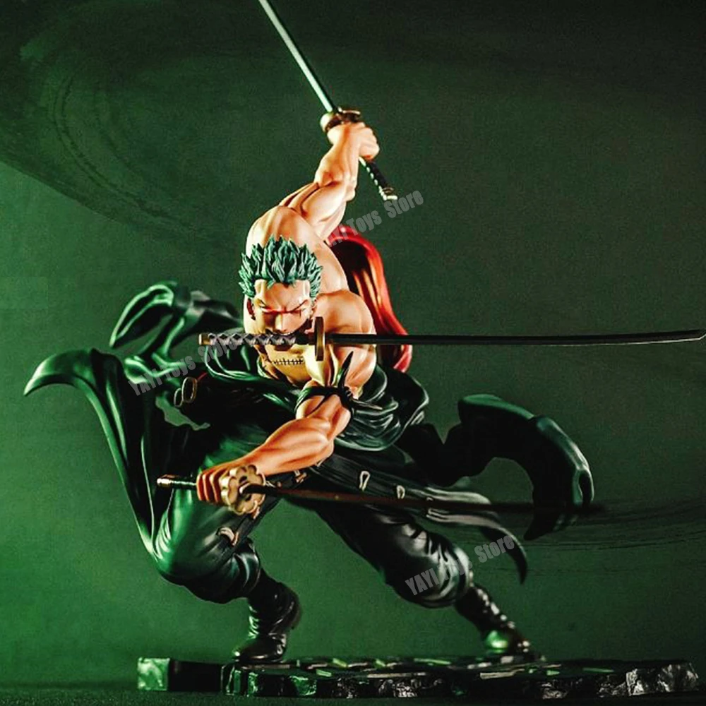 Heißer One Piece 10cm Anime-Figur GK Roronoa Zoro Dreiklingen-Sa-Maximum Manga Anime-Statue Actionfigur Sammlermodell Kinderspielzeug