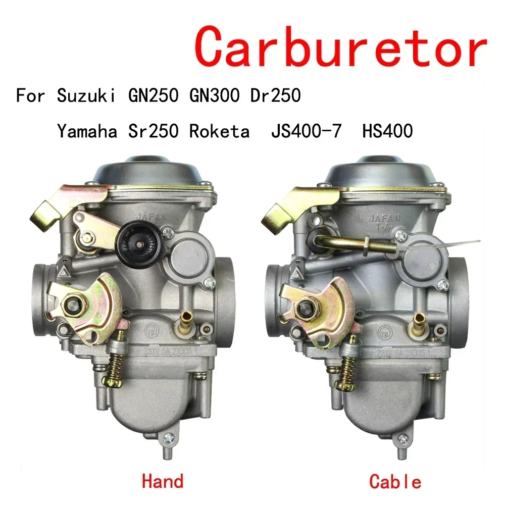 Nieuwe Motorfiets Carburateur Carb Voor Suzuki GN250 GN300 Dr250 Voor Yamaha Sr250 Roketa JS400-7 JINGKE Merk HS400 Scout 300CC-400CC