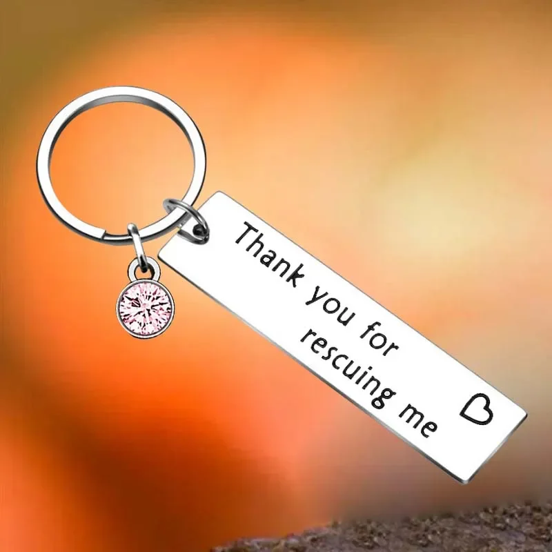 

Hot Thanks Gift Key Chain Ring Boyfriend husband keychains pendant Gift