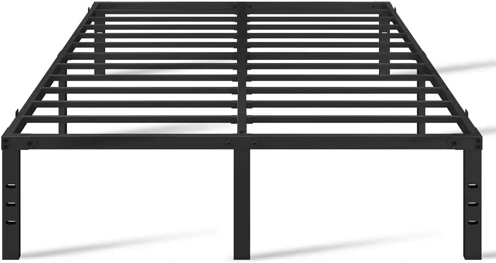 

Full Size Metal Platform Bed Frame with Storage, Sturdy Slats, Easy Assembly, No Box Spring Needed in Black