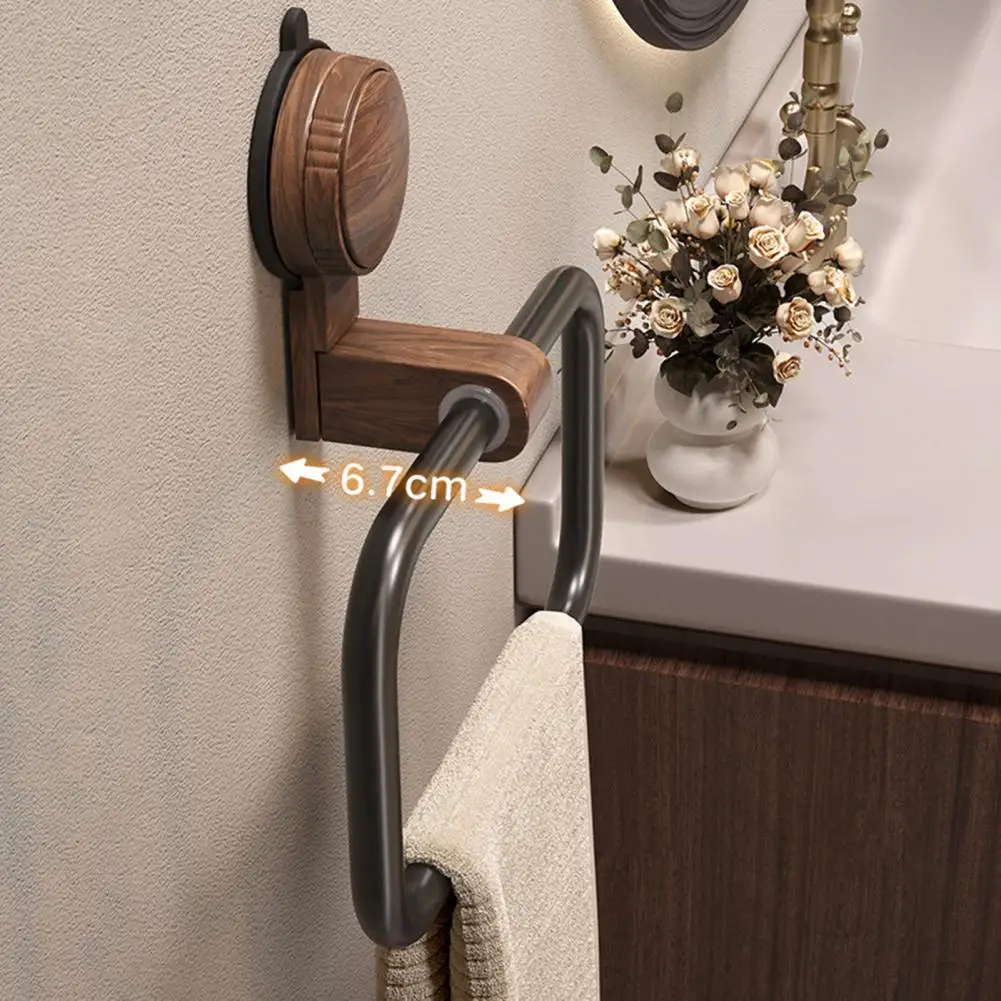 Wall-mounted Towel Organizer Hanging Towel Rack with Suction Cup Strong Load-bearing Bathroom Wall Mount Simple Installation