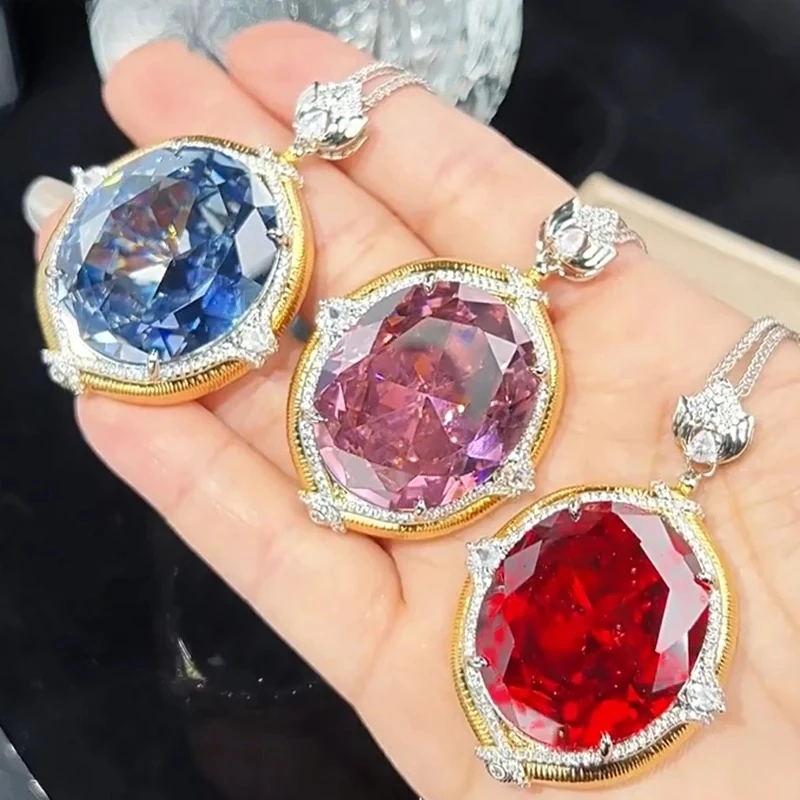 2026-new-stunning-big-pendant-necklace-25-30mm-large-5a-grade-stone-with-55cm-neck-chain-fashion-accessories-beauty-jewelry