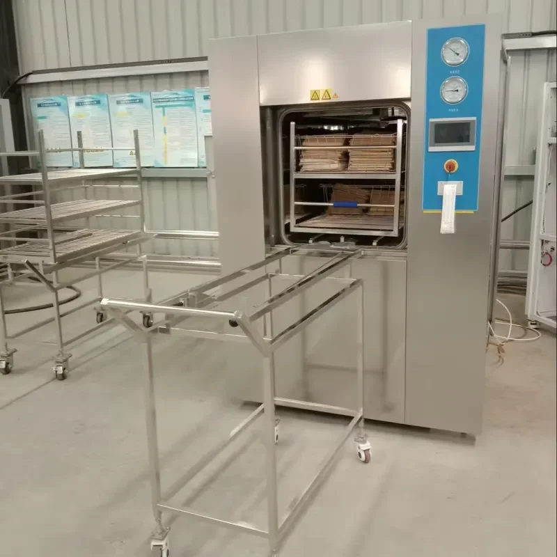26 VST-0.45 Steam Autoclaves With Stainless Steel Retangular Chmaber and Carrying Trolley
