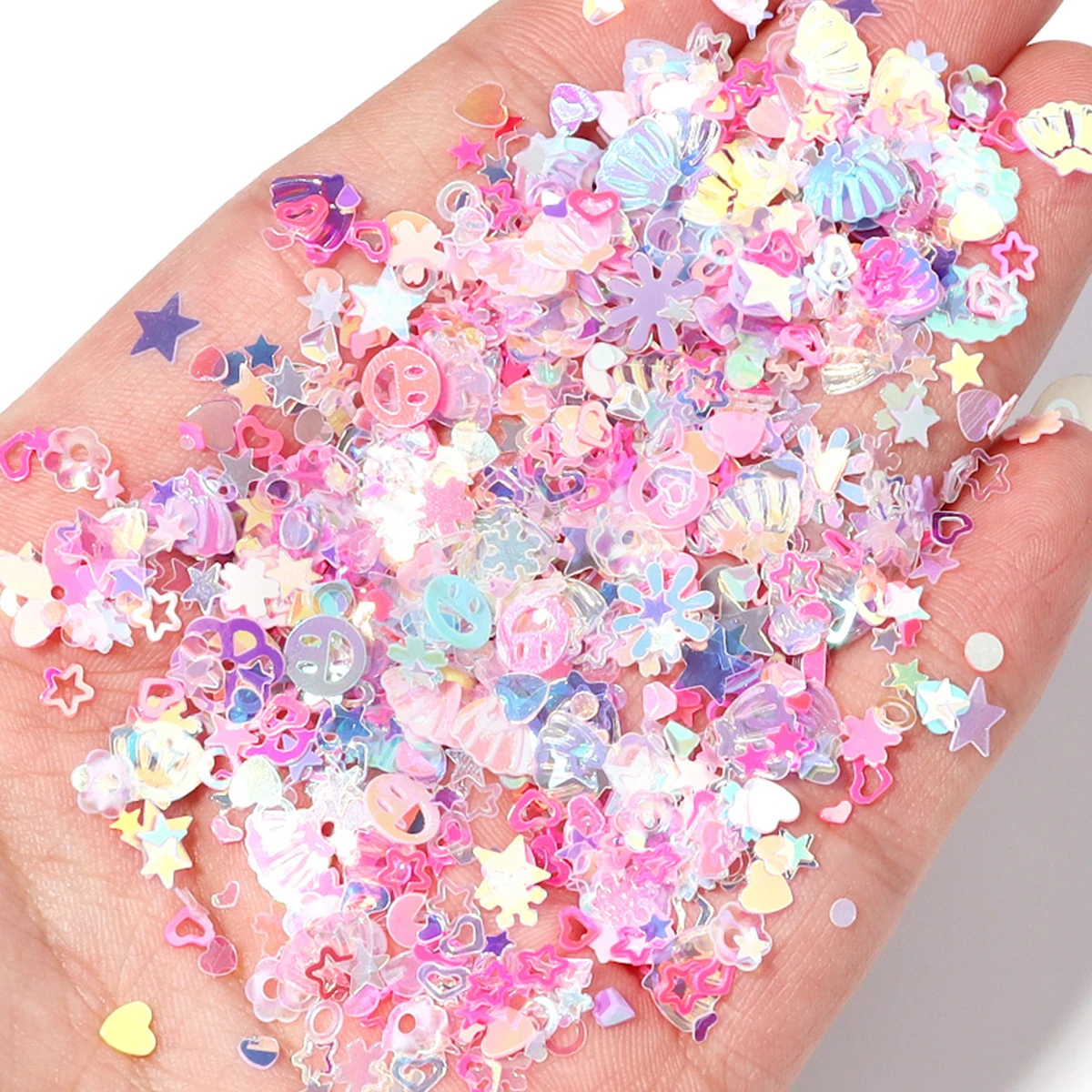 25g Mixed Style Sequin Lridescence Ultra-Thin Nail Enhancement Glitter DIY Drip Glue Nail Handmade Crafts Decoration Accessories