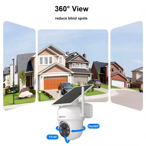 ANRAN 2K 3/5MP Solar Camera 2.4G Wifi Surveillance Security Cameras Home Protection Sloar Battery Cameras PIR Humanoid Detection - Image 6