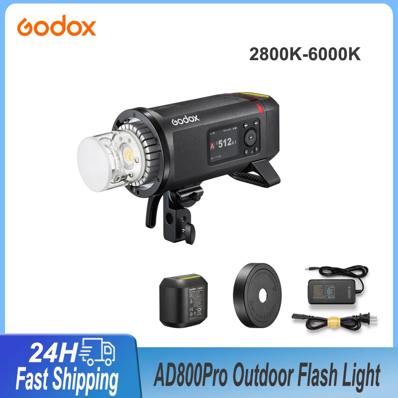 

Godox AD800Pro LED Video Light 6500K Photography Stuido Lamp with NFC App control Bowens Mount Fill Light Outdoor Shooting