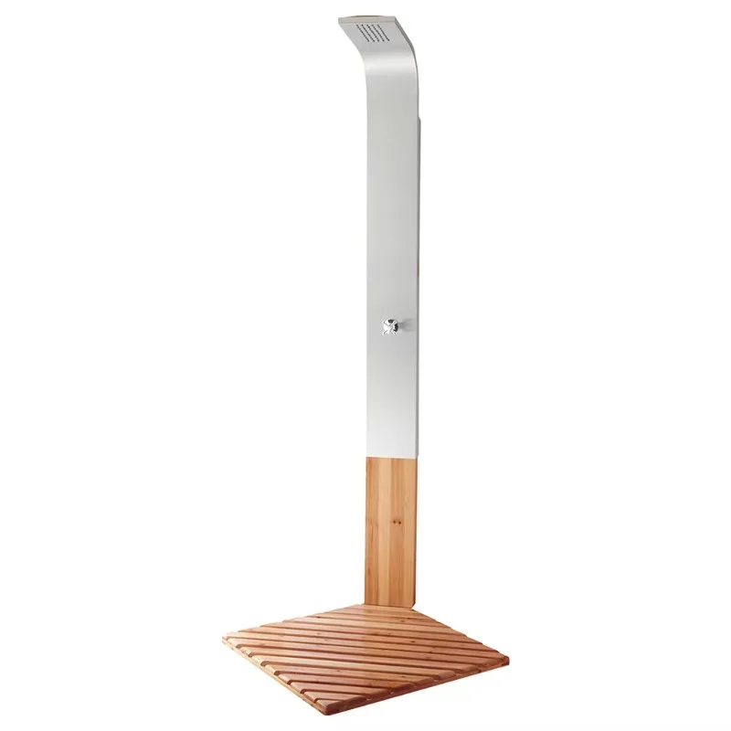 

Wooden Stainless Steel Garden Waterfall Rainfall Multifunctional Outdoor Shower Head