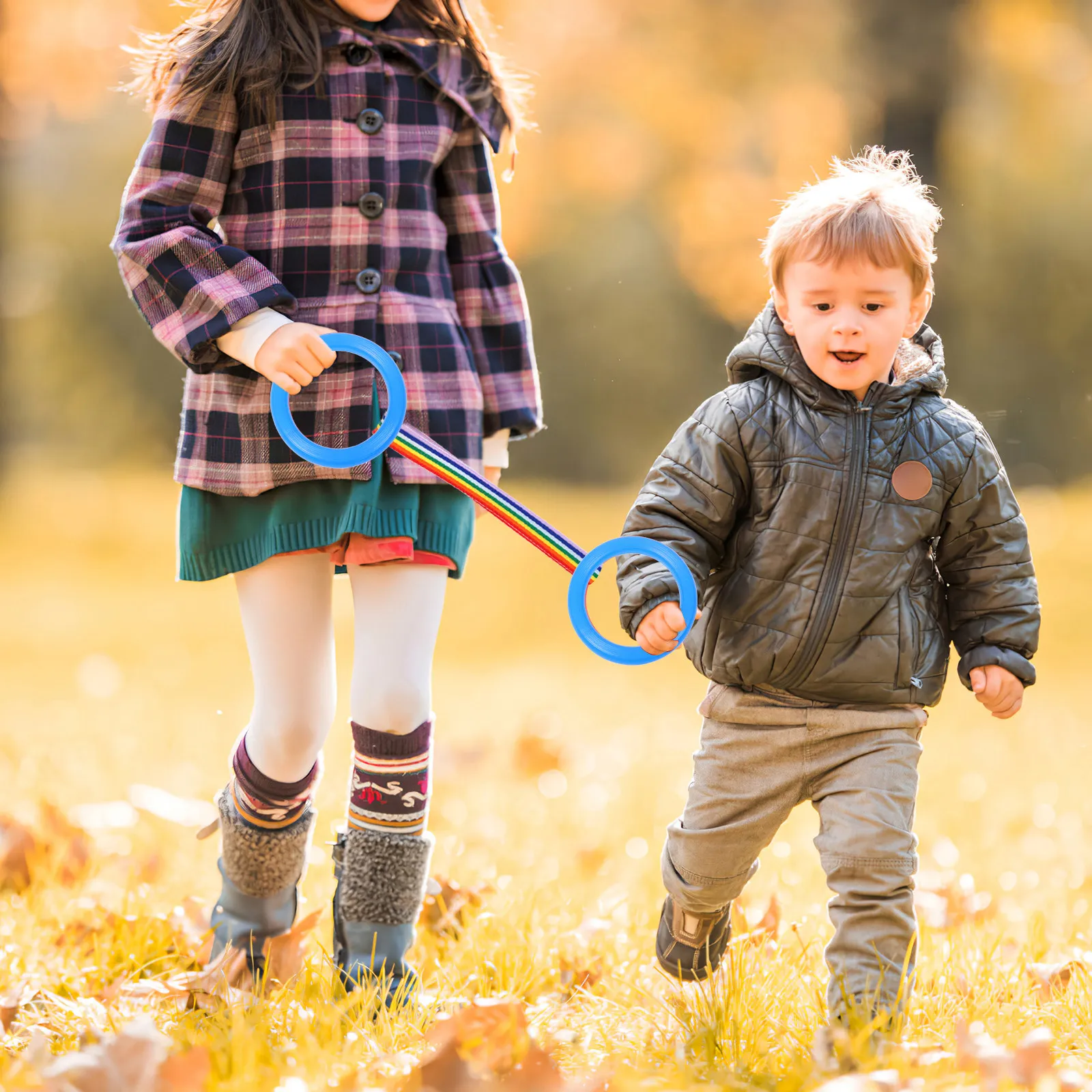 

12Pcs Children Safety Walking Rope with Round Handles for Preschool Kindergarten Outdoor Activities Stray Proof Toddlers Leash