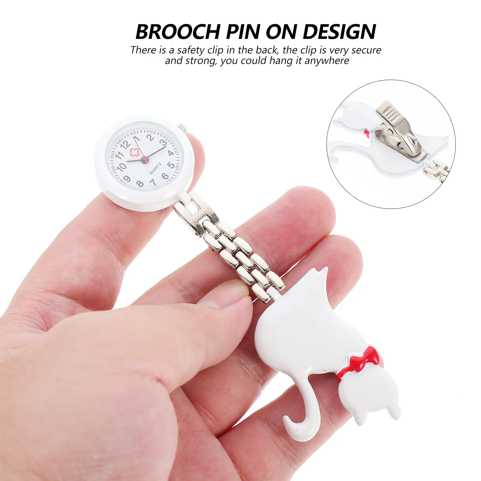 

1Pcs Adorable Small Cat Quartz Pocket Watch Creative Nurse Hanging Watch Stylish and Practical for Doctors and Nurses