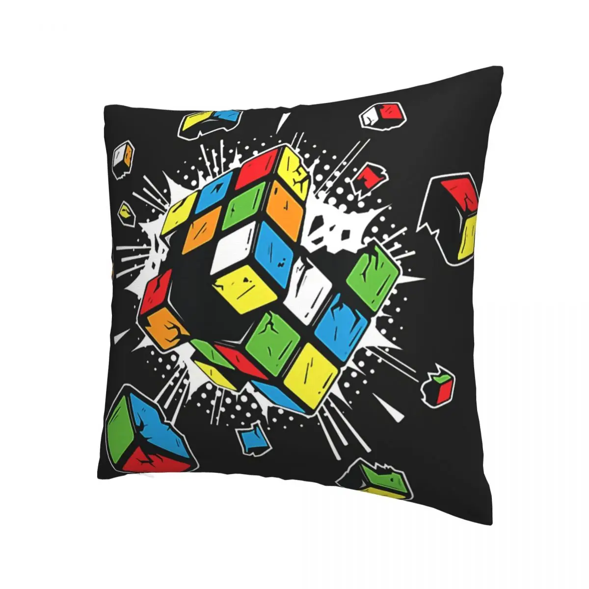 Exploding Rubix Rubics Cube Throw Pillow Case Hip Hop Cushion For Home Sofa Chair Decorative Hug Pillowcase