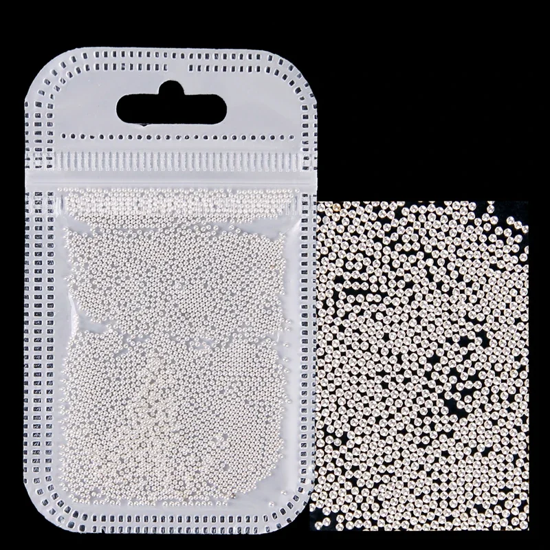 10g Metallic Caviar Micro Beads 0.6-2.0mm Size for Nail Art DIY Creative Nail Decoration Beads - view 5