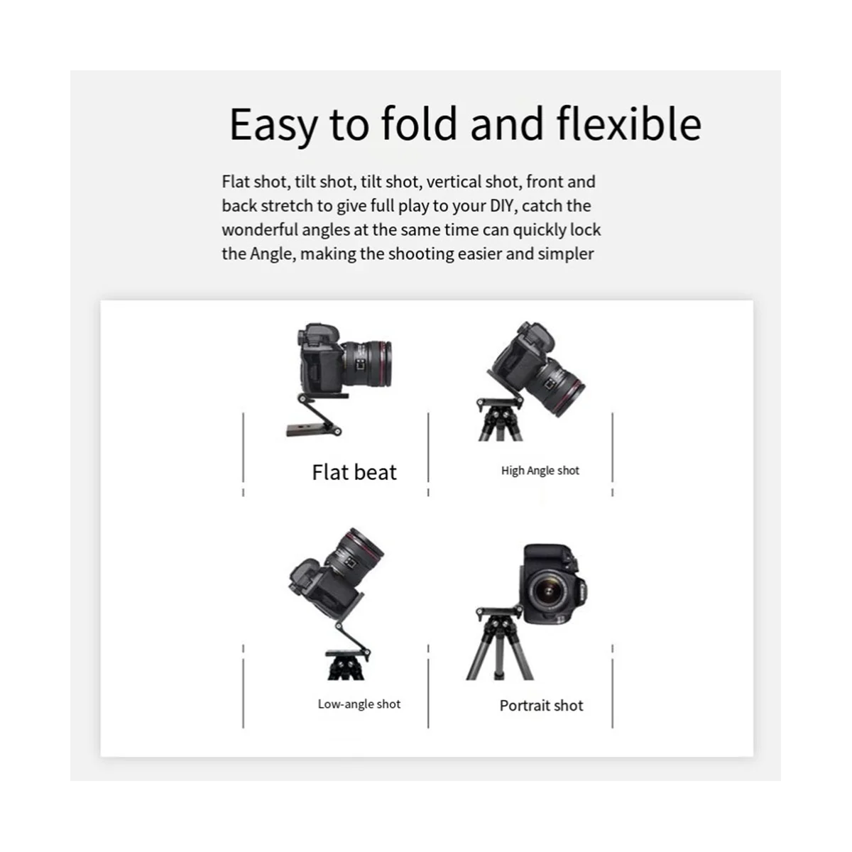 Для Dslr-камеры скользящая направляющая головка прямая стойка для съемки Z-складной настольный штатив Быстрая блокировка