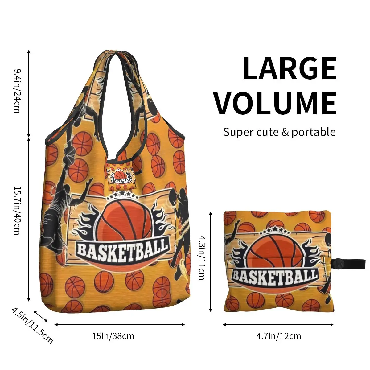 Kawaii basket Shopping Tote Bags puntini portatili Round Physical culture generi alimentari borsa Shopper a tracolla