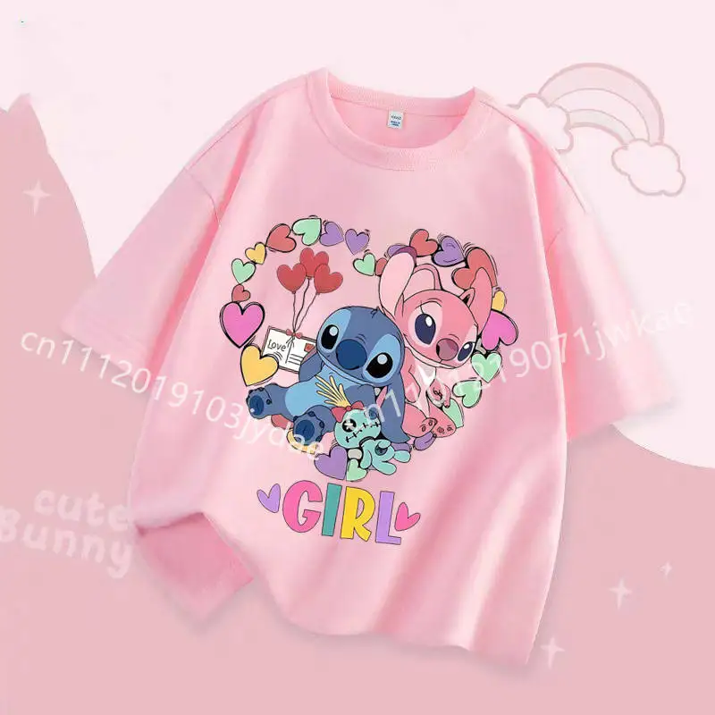 

Детская футболка с милым мультяшным принтом, модная повседневная футболка с короткими рукавами и круглым вырезом для мальчиков и девочек, повседневные топы