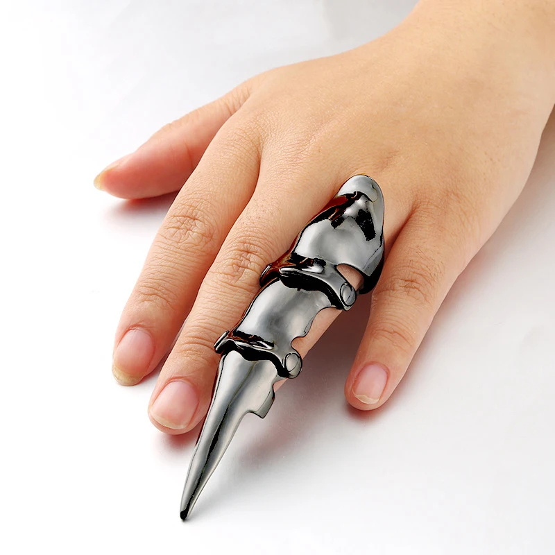 Dragon Punk Rings Metal Armour Knuckle Joint Full Finger Ring Activity Ring Punk Rock Gothic Cool Party Jewelry Accessories