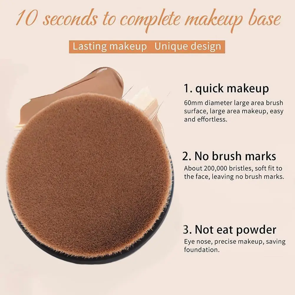 แปรงทาแป้งแต่งหน้าสำหรับแป้งทาหน้าแปรงขัดหน้ามืออาชีพ kuas Rias สำหรับชีวิตประจำวัน