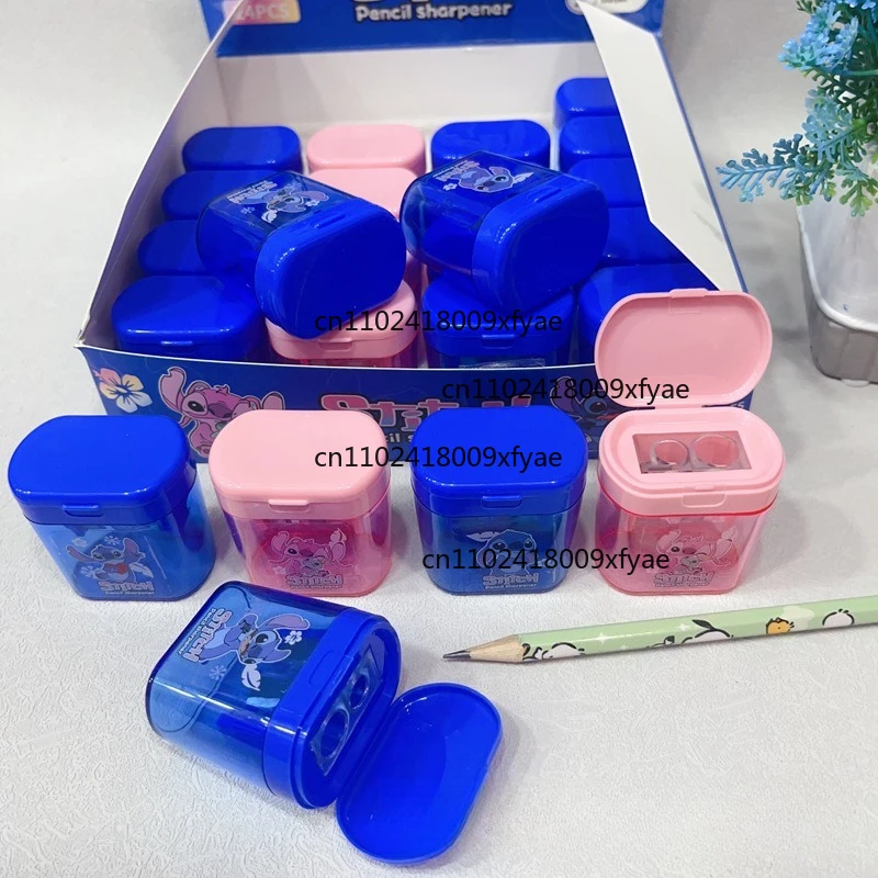 Disney Kawaii Stitch Dubbele Gat Puntenslijper voor Studenten Leuke Lilo Puntenslijper Kinderen Puntenslijper Briefpapier