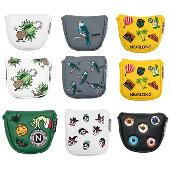 골프 말렛 블레이드 퍼터 커버 골프 헤드 커버 멀티 스타일 컬러 패턴 마그네틱 클로저 골프 클럽 커버 골프 용품