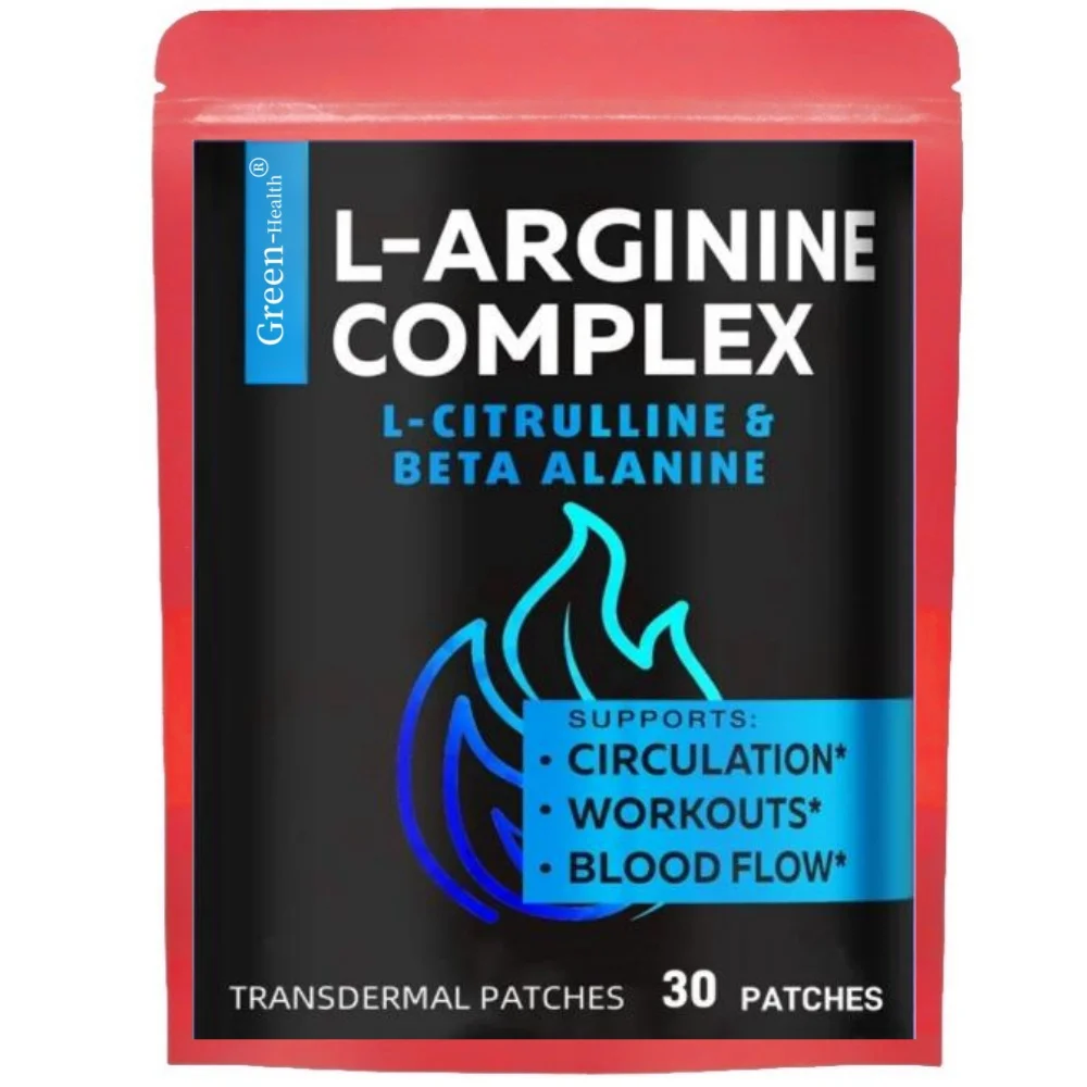 30 Patches L Arginine L Citrulline Complex Transdermal Patches Nitric Oxide for Men Booster