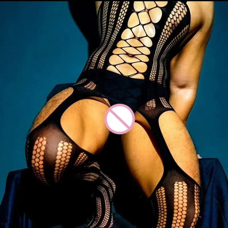 

Men's Clothes Husband Date Lingerie Exotic Men Sexy Nightwear Fetish Open Crotch GentleMan Sleepwear Plus Size Net Bodysuits New
