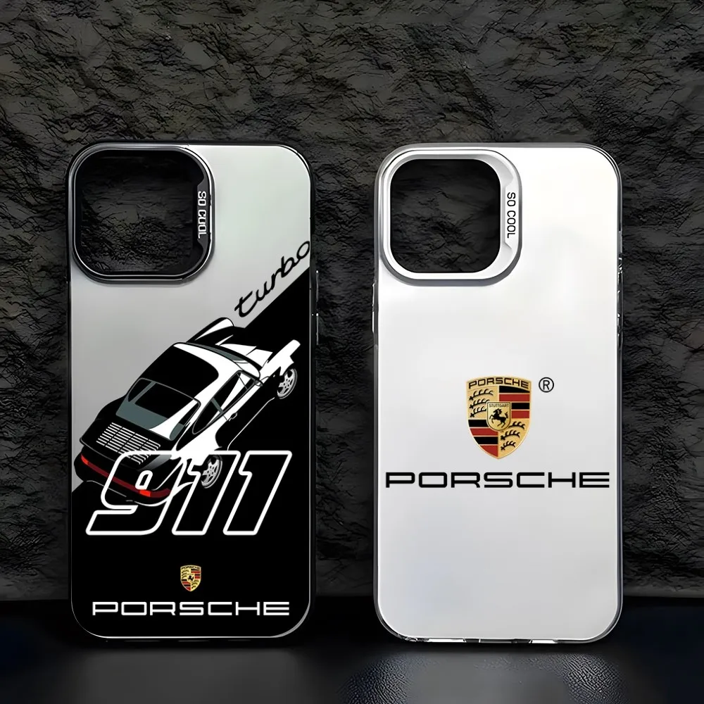 Japan Sports Car Jdm Drift RWB 911 964 933 Colored Silver Phone Case for IPhone 15 14 13 12 Pro Max 11 2024 Fashion couple