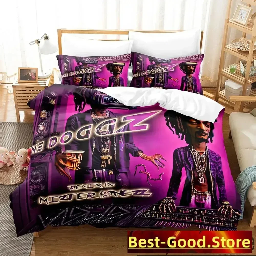 

3D Print Snoop Dogg Rapper Bedding Set Boys Girls Twin Queen King Size Duvet Cover Pillowcase Bed boys Adult Home Textileextile