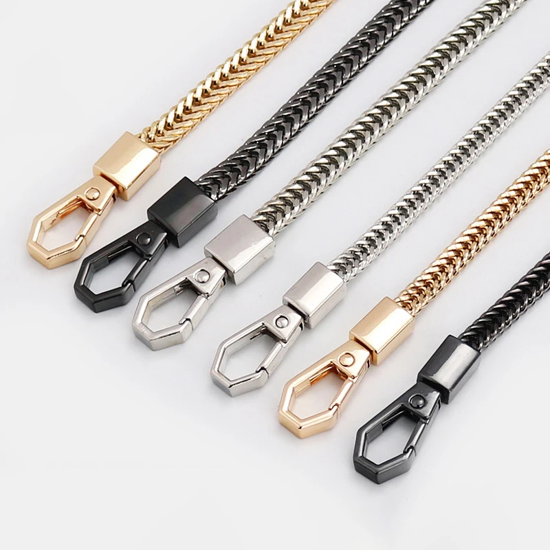 Bag Chain DIY Gold/Silver/Gun Black Bag Strap Replacement Purse Chain Shoulder Bag Straps Small Handbag Purse Handle Chain