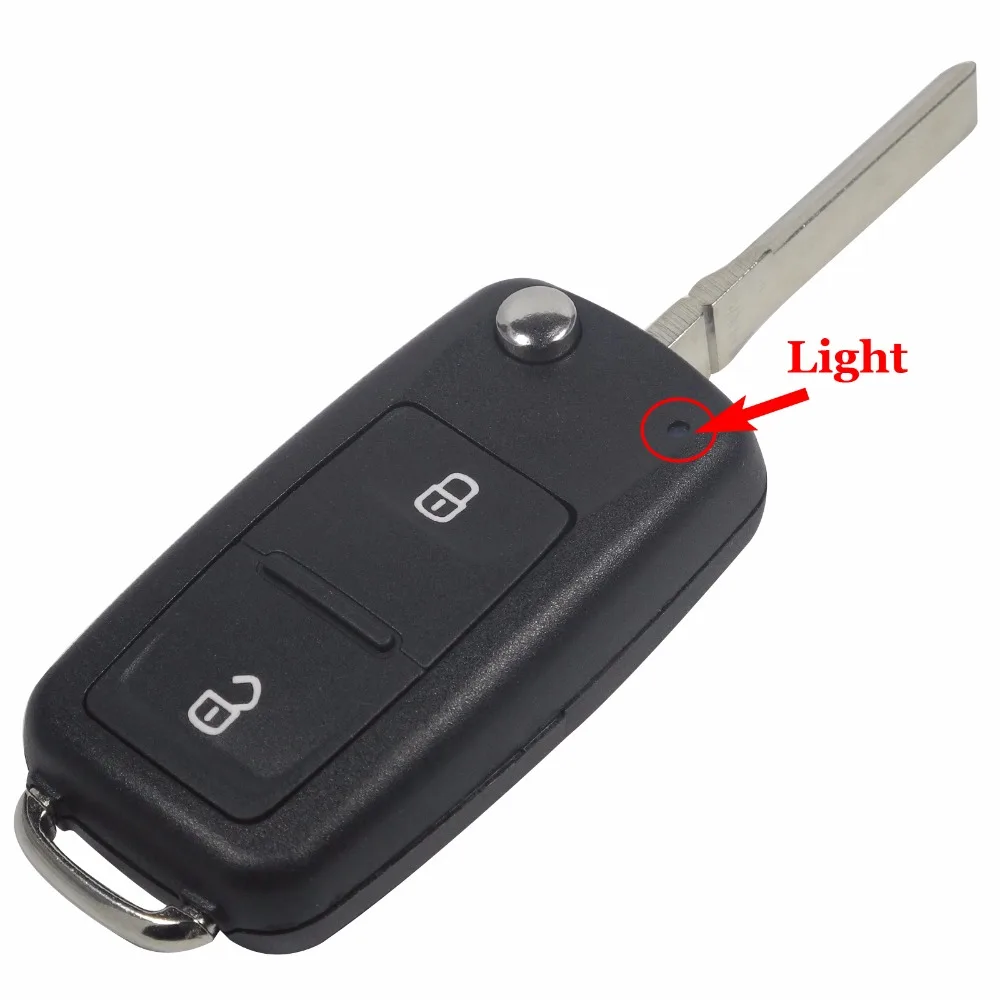 Folding Remote Car Key Shell for VW Tiguan Sharan Jetta Passat Golf SEAT SKODA Fob Case 202AD(5K0837202AD) 2 Buttons