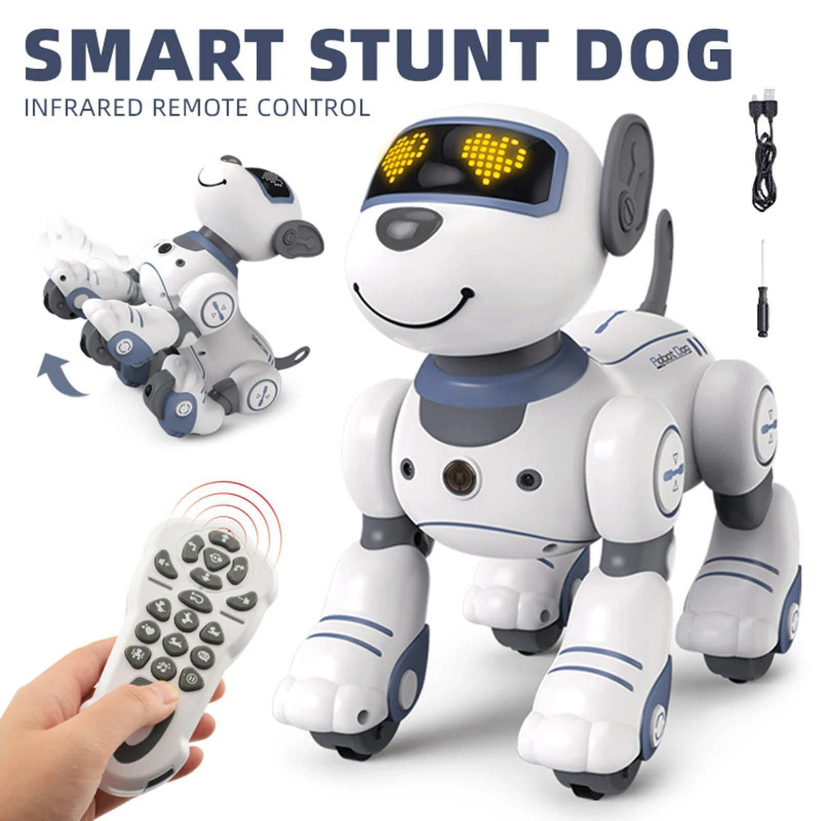 Wireless Cute Intelligent Remote Control Robot Dog Programable Smart Talking Robotic Puppy Pet Toys for Toddlers Children Baby