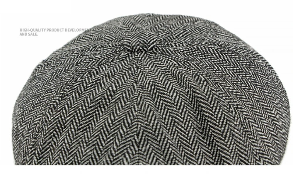 HT4908 Baskenmützen für Männer und Frauen, Vintage-Künstler-Malermütze, Unisex Ivy Flachmütze, Frühling Herbst Gestreifte Achteckige Baskenmütze – Detail 5