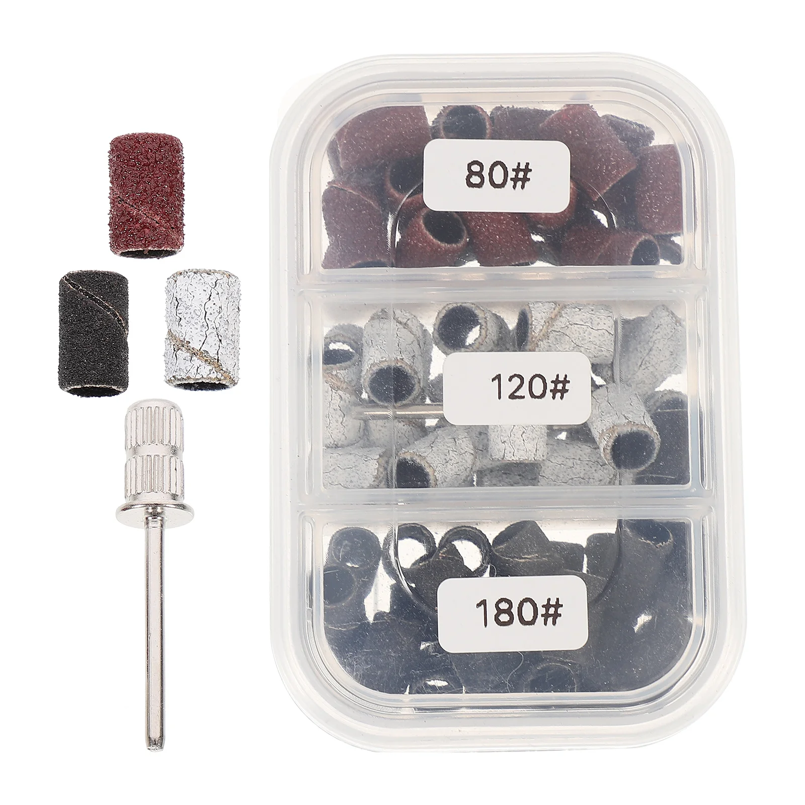 

75pcs Aluminum Abrasive Sanding Ring Nail Polishing Tool Durable Environmental Material for Beauty Shop Salon Home